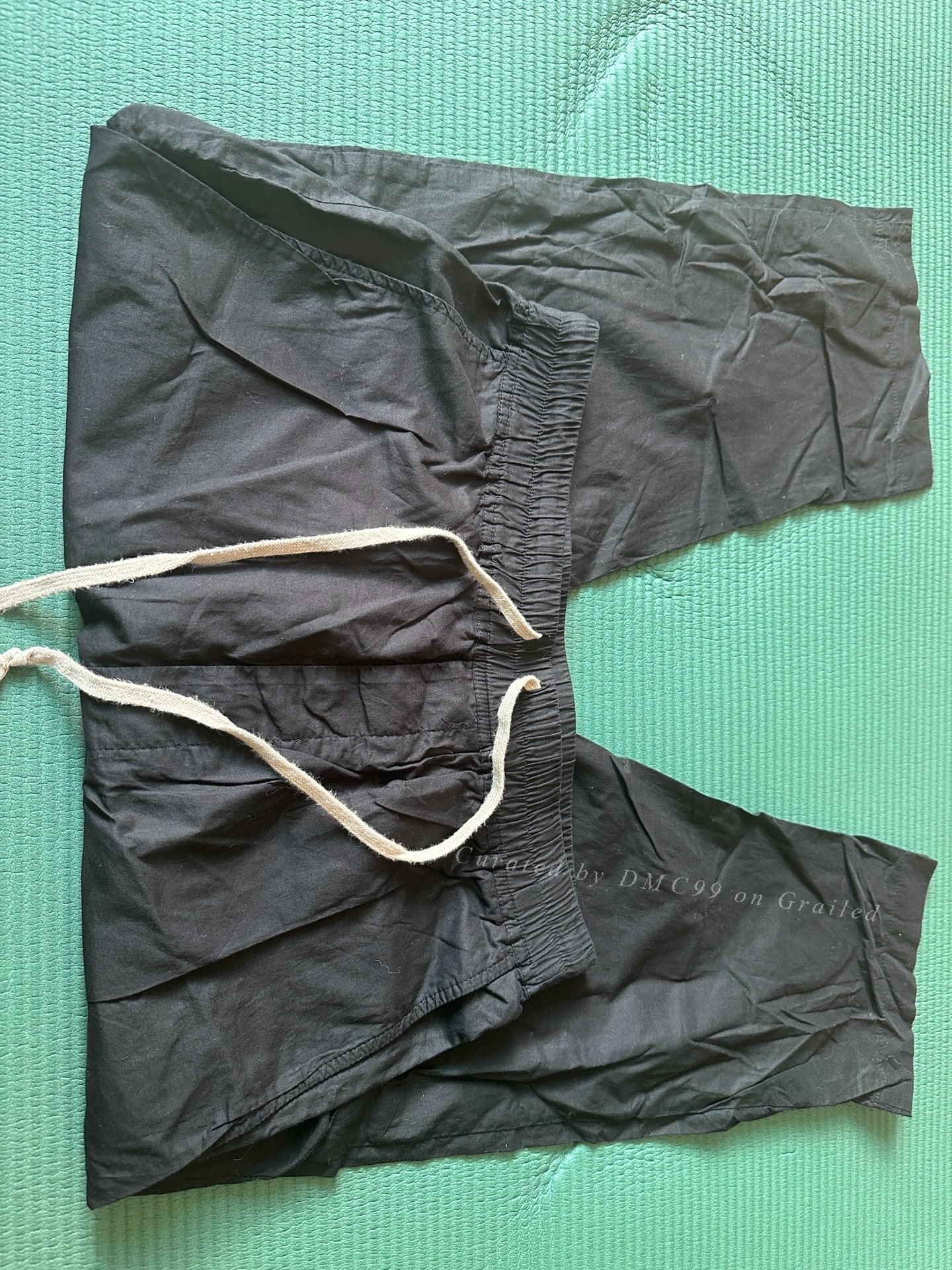 Rick Owens Black Drop-Crotch Pants