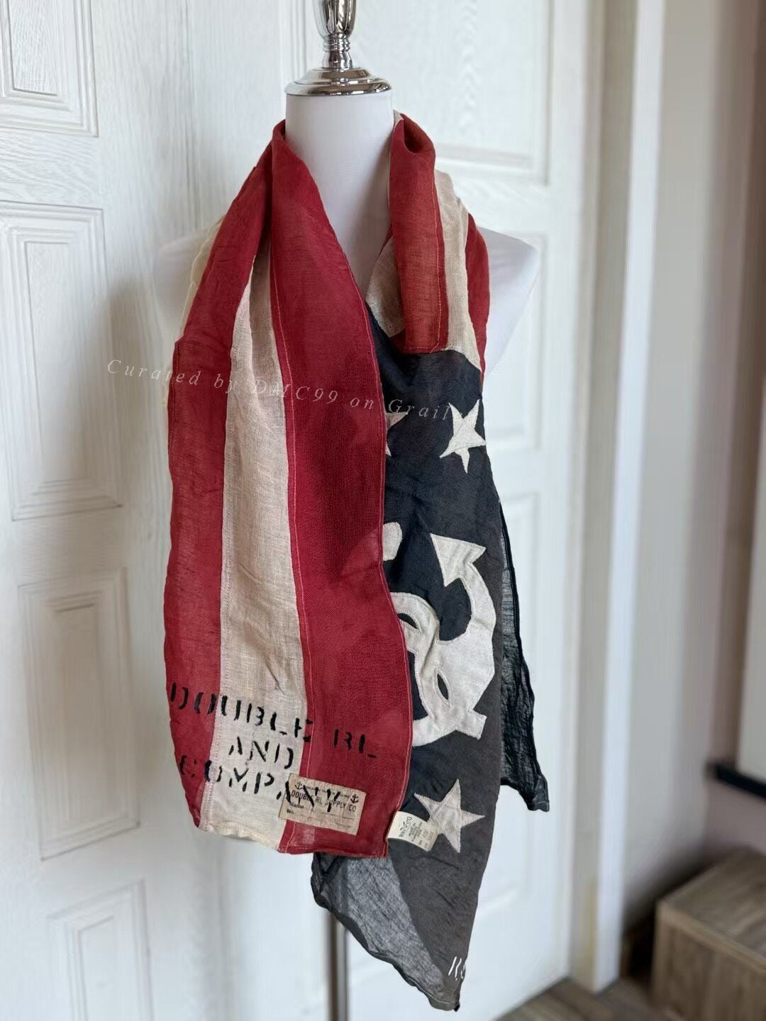 RRL DoubleL Cotton-Linen Scarf Shawl