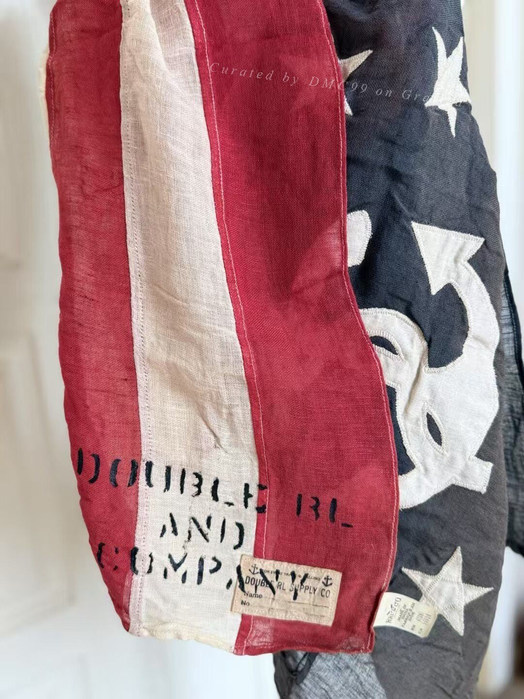 RRL DoubleL Cotton-Linen Scarf Shawl