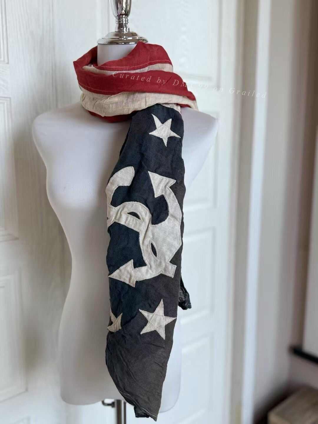 RRL DoubleL Cotton-Linen Scarf Shawl