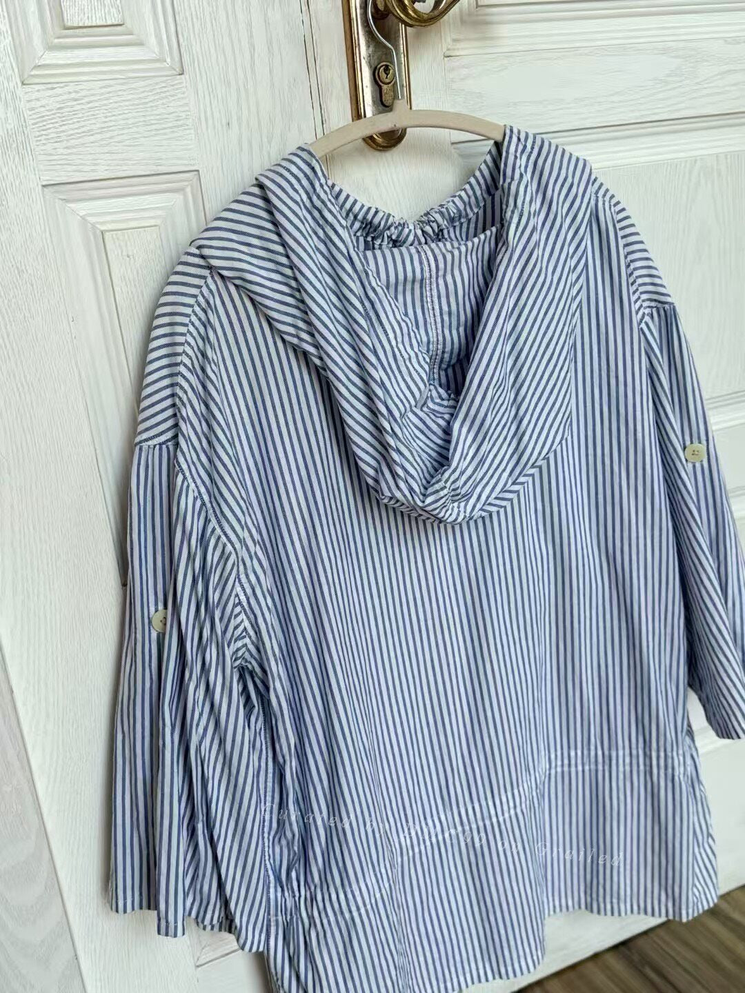 Kapital Navy Stripe Shirt Sweatshirt