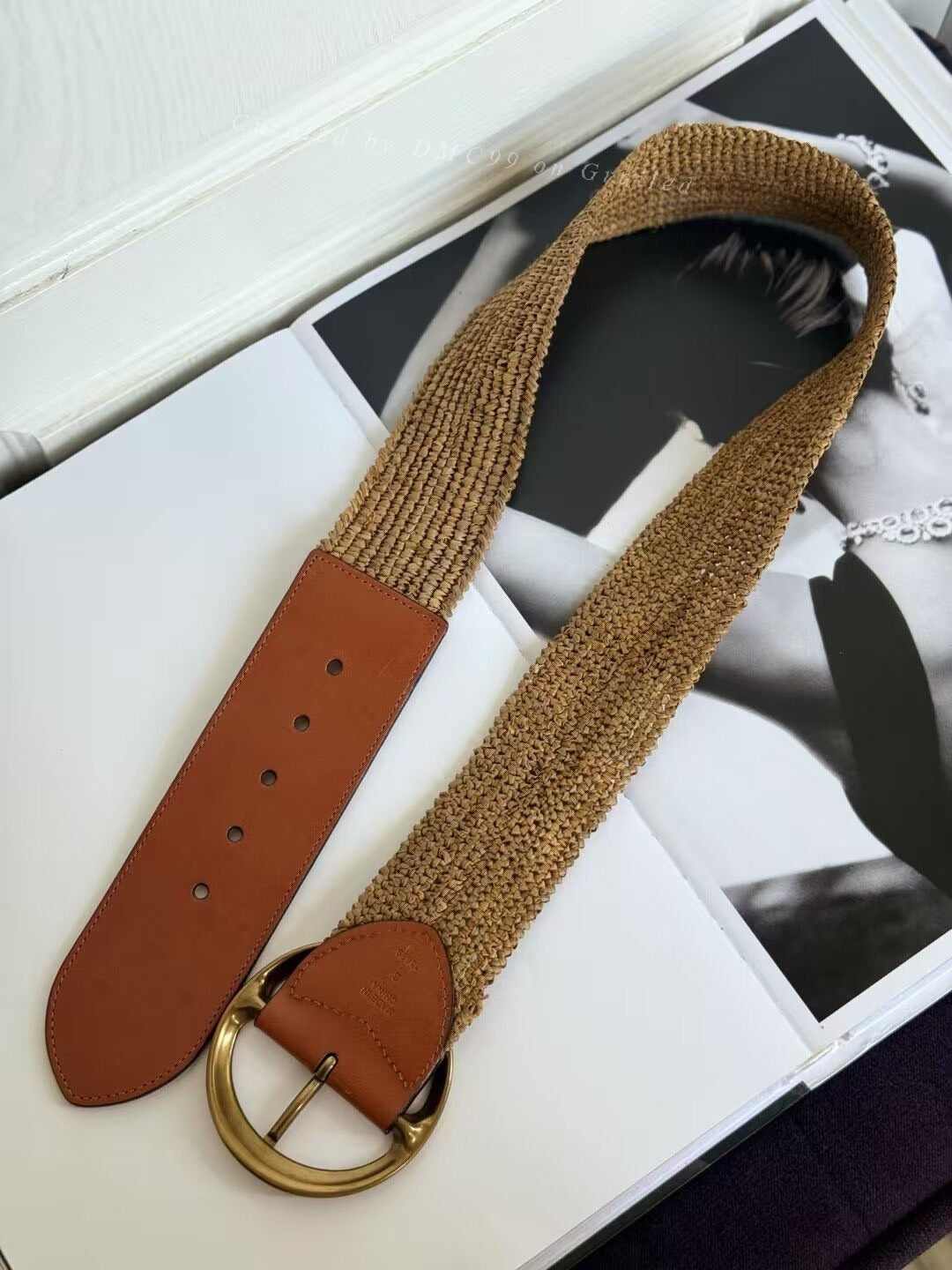 POLO Ralph Lauren Straw Leather Belt