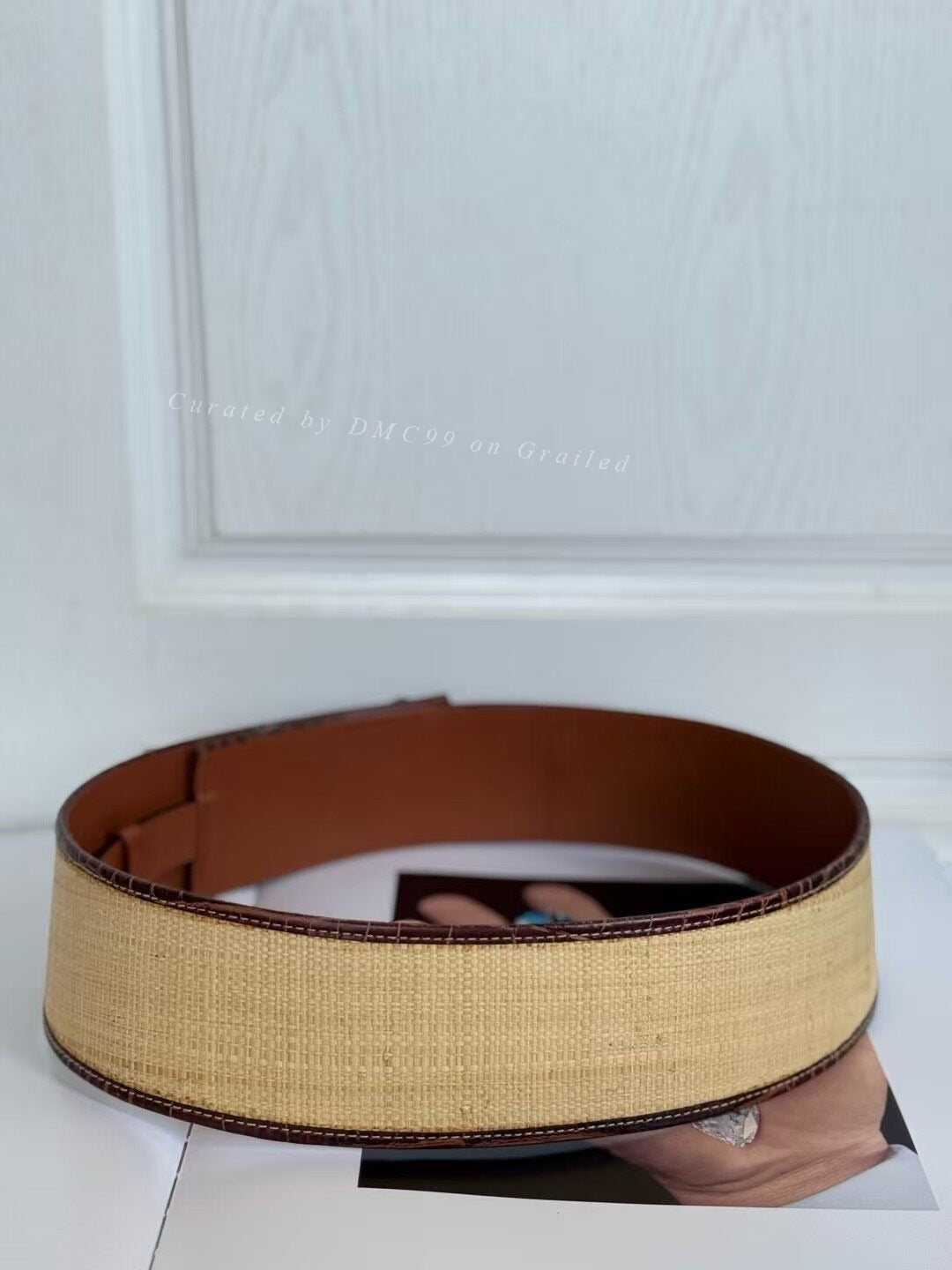 Ralph Lauren Western Straw Leather Belt