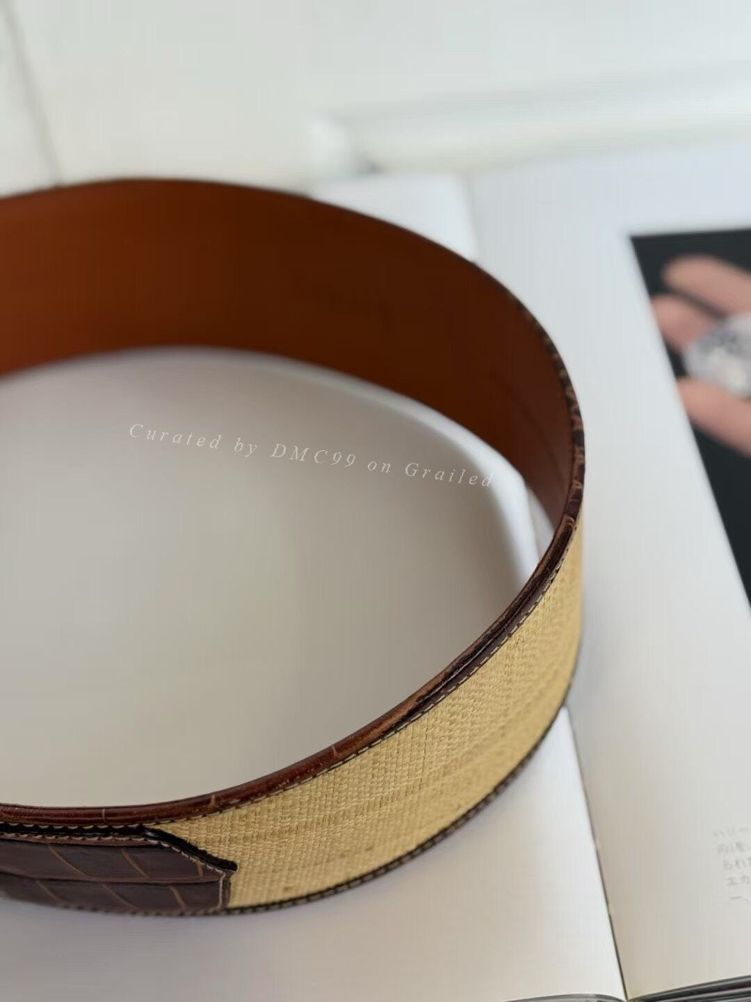 Ralph Lauren Western Straw Leather Belt