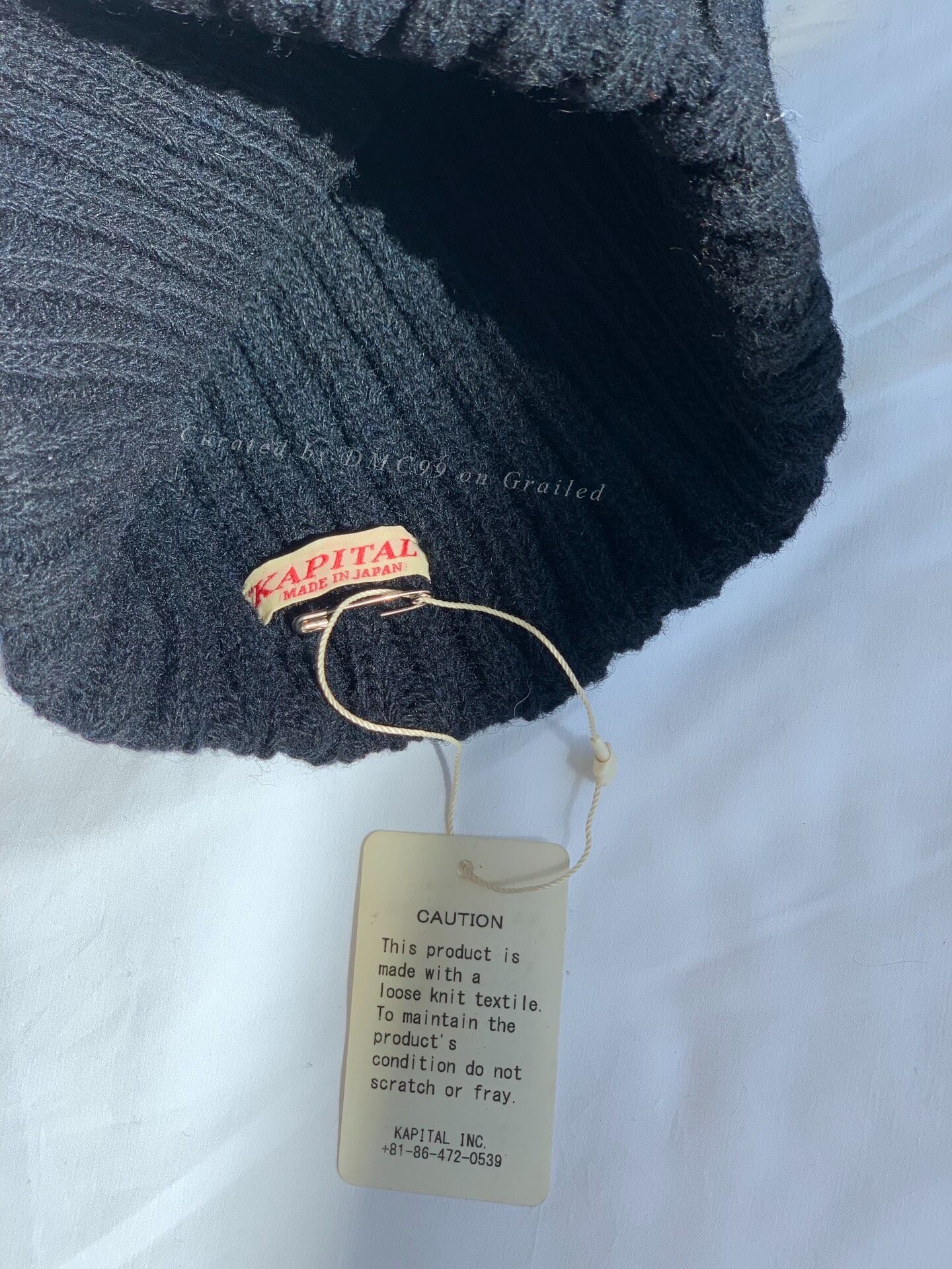 Kapital All Wool Black Beanie