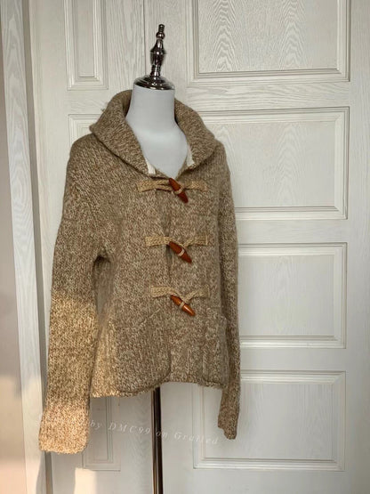 Ralph Lauren Vintage Wool Horn Button Cardigan