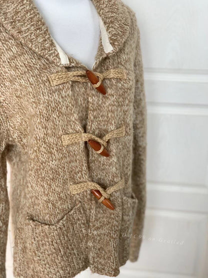 Ralph Lauren Vintage Wool Horn Button Cardigan
