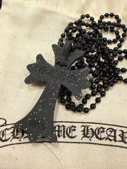 Chrome Hearts Obsidian Cross Necklace