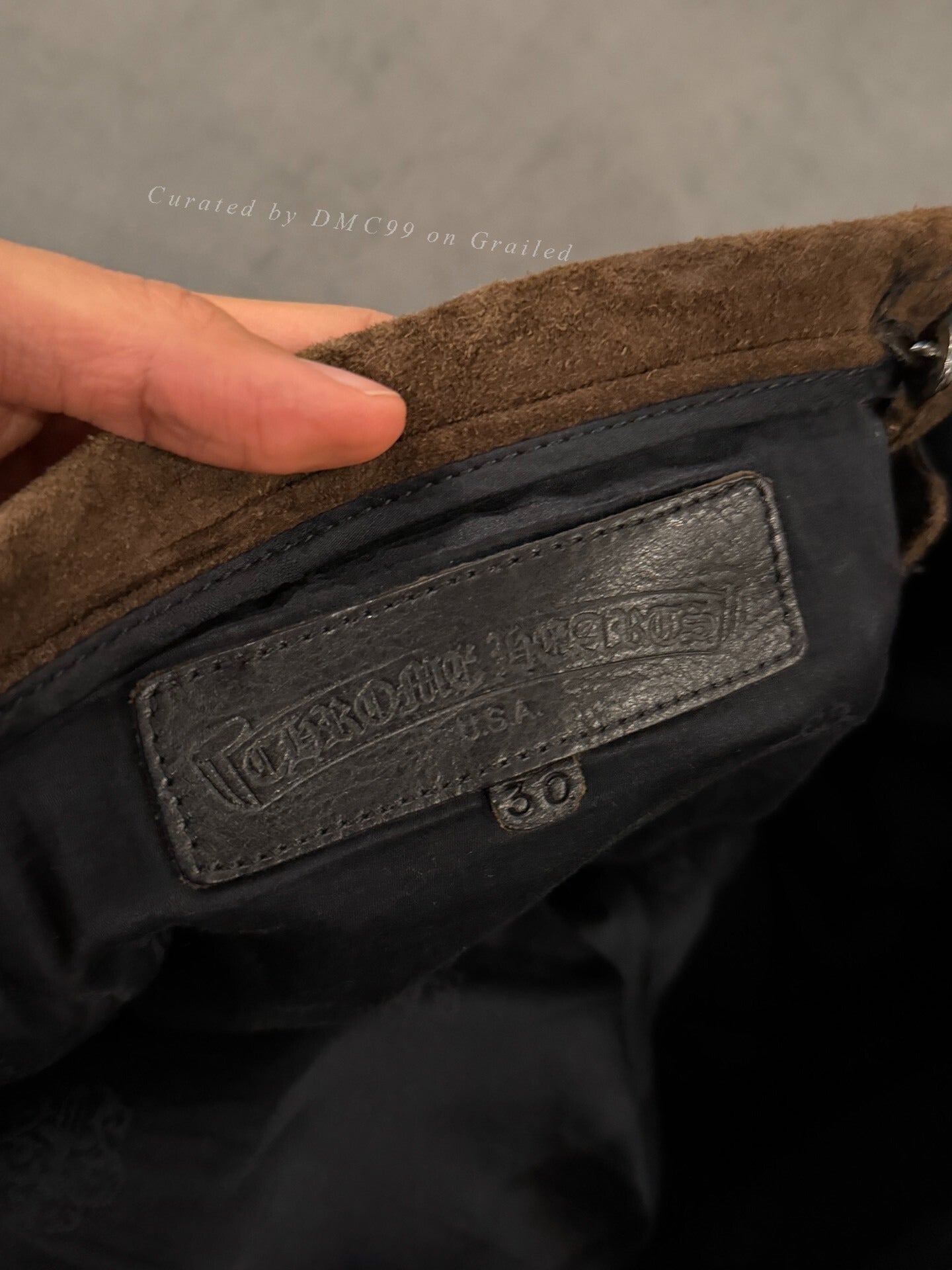 Chrome Hearts Brown Flame Leather Pants