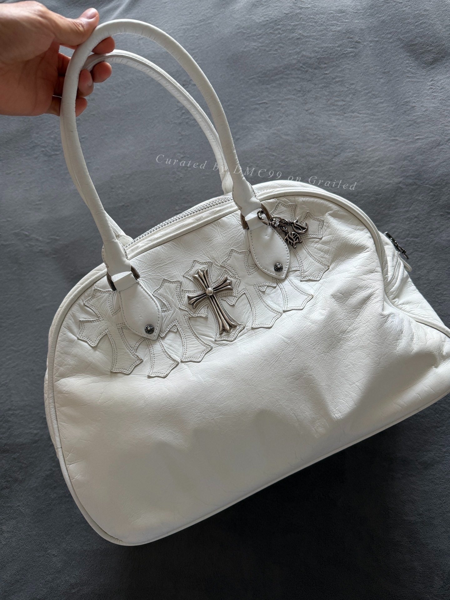 Chrome Hearts White Bowling Bag