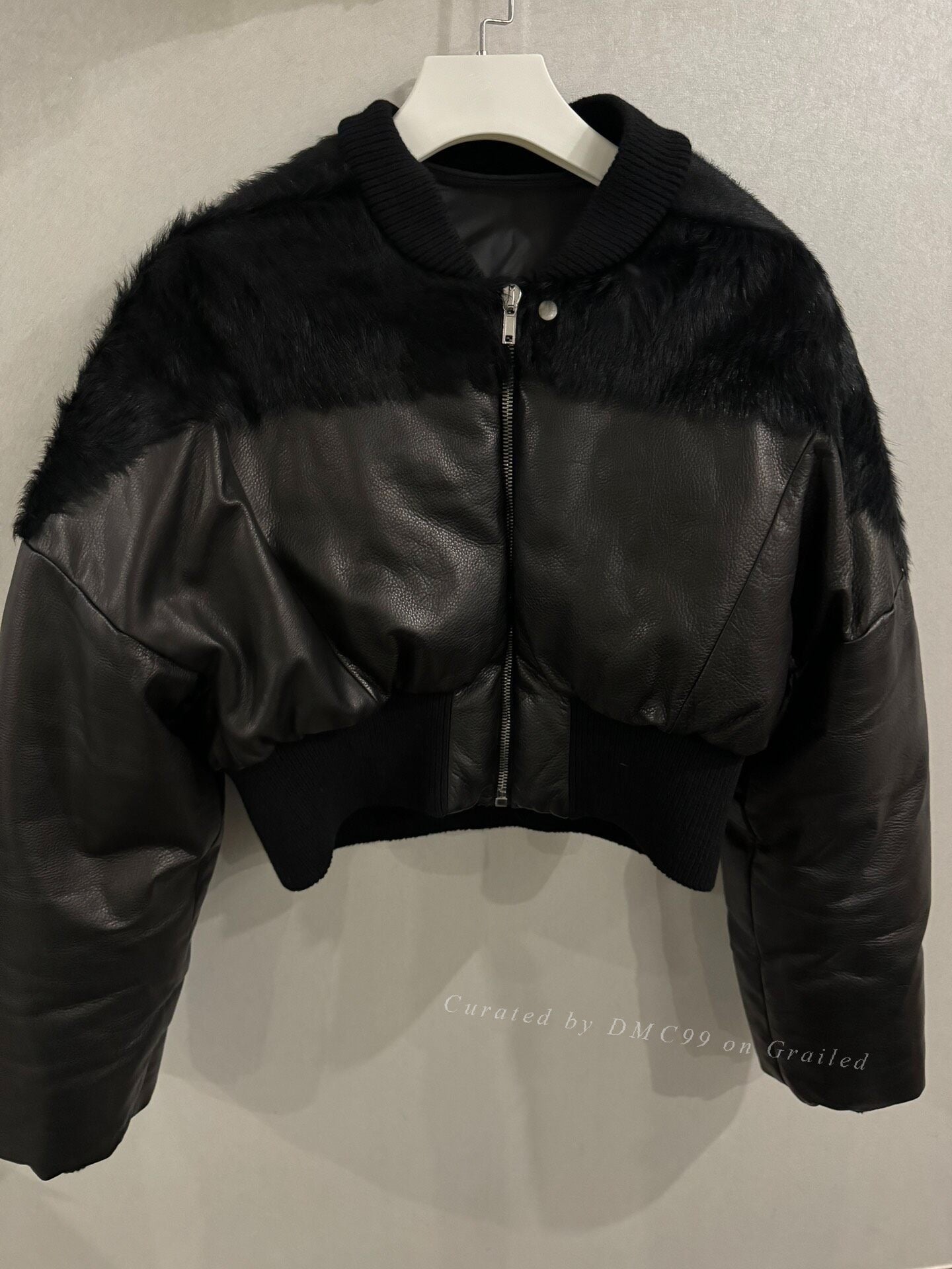 Rick Owens Horsehair Leather Down Jacket