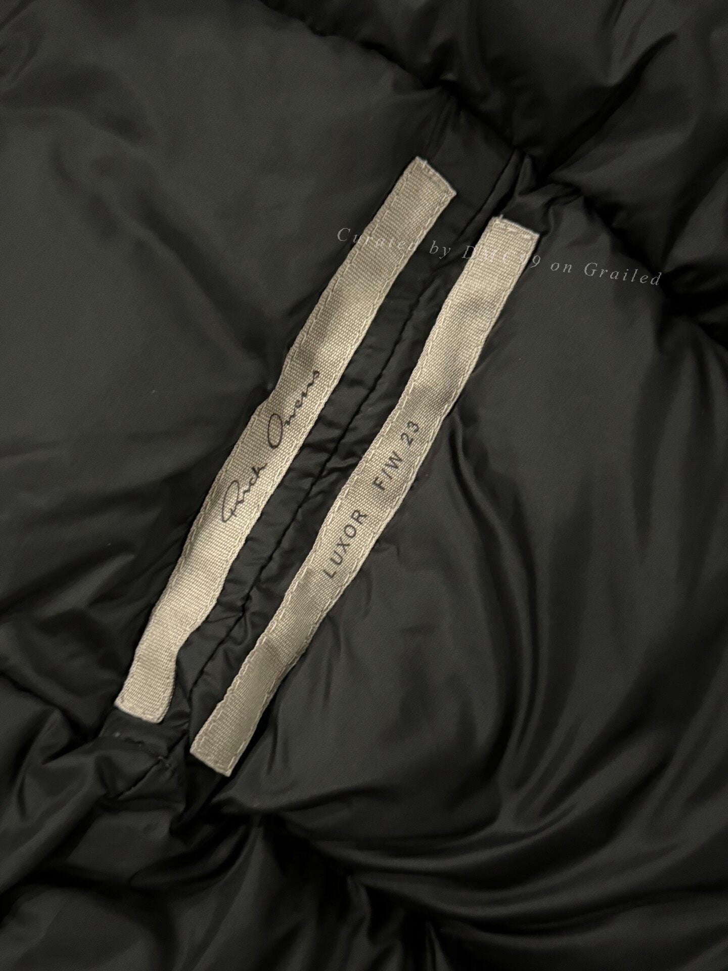 Rick Owens Horsehair Leather Down Jacket