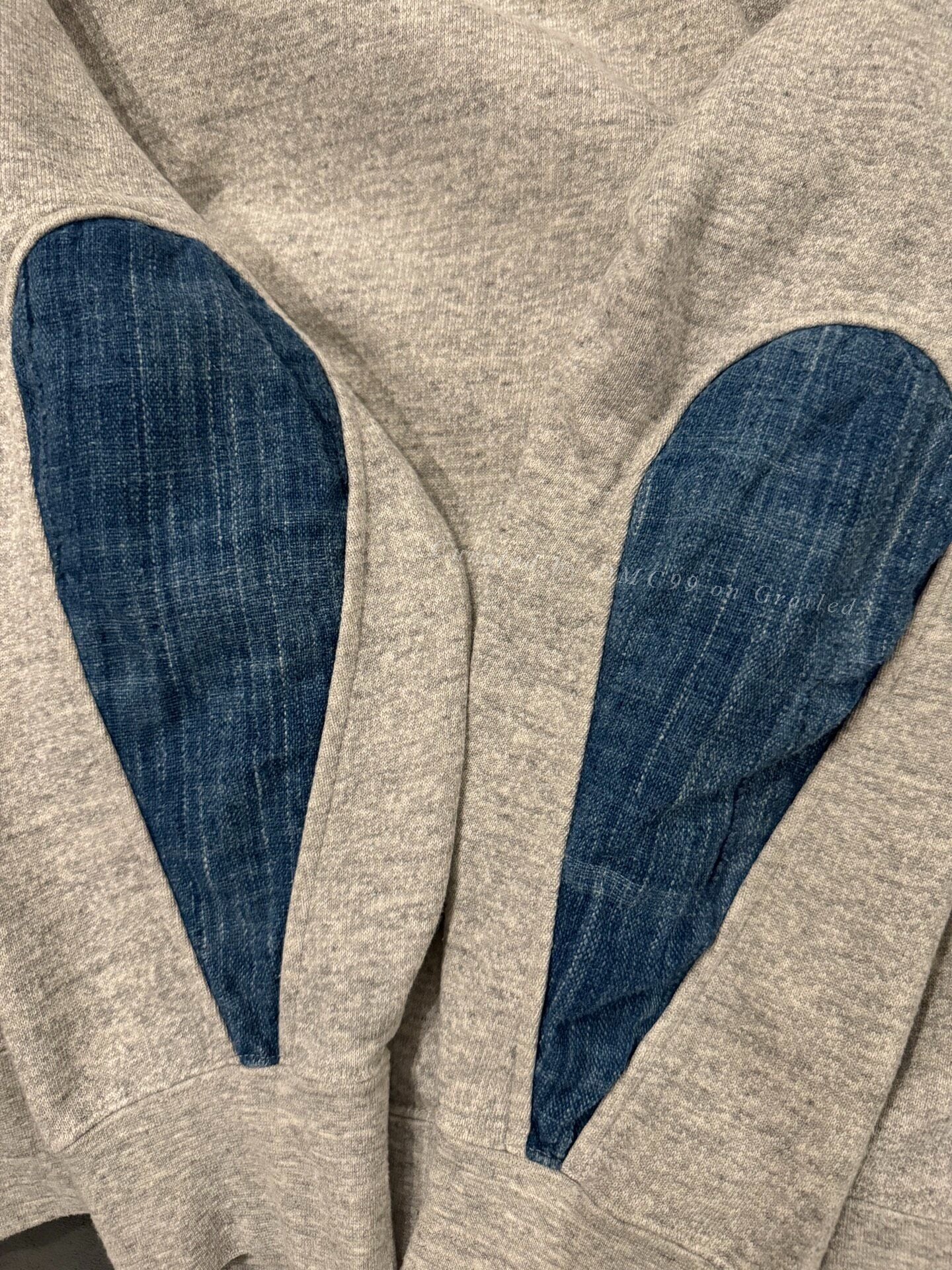 Visvim Gray Indigo Hoodie