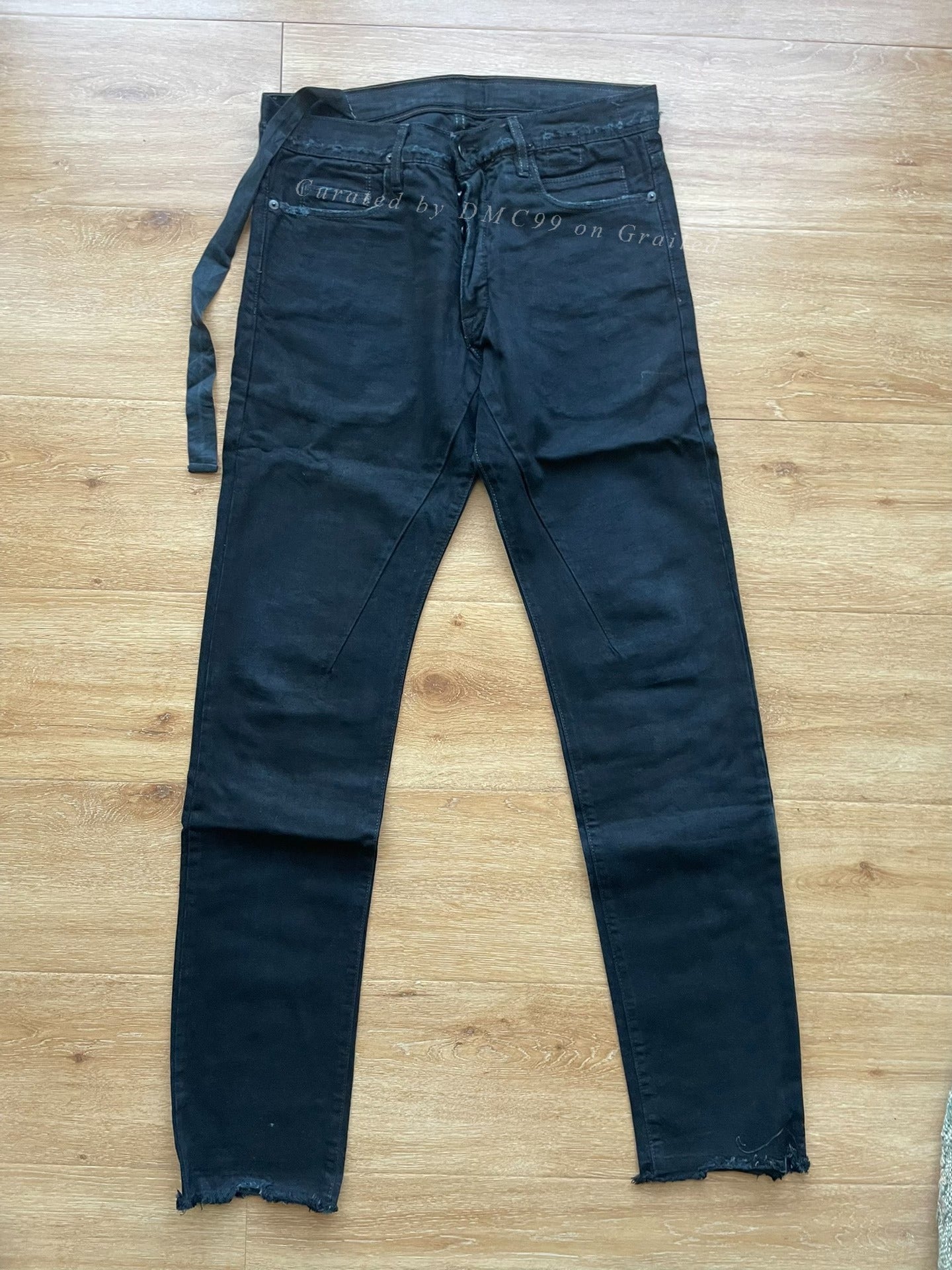 Rick Owens Dark Shadow Distressed Overdyed Denim