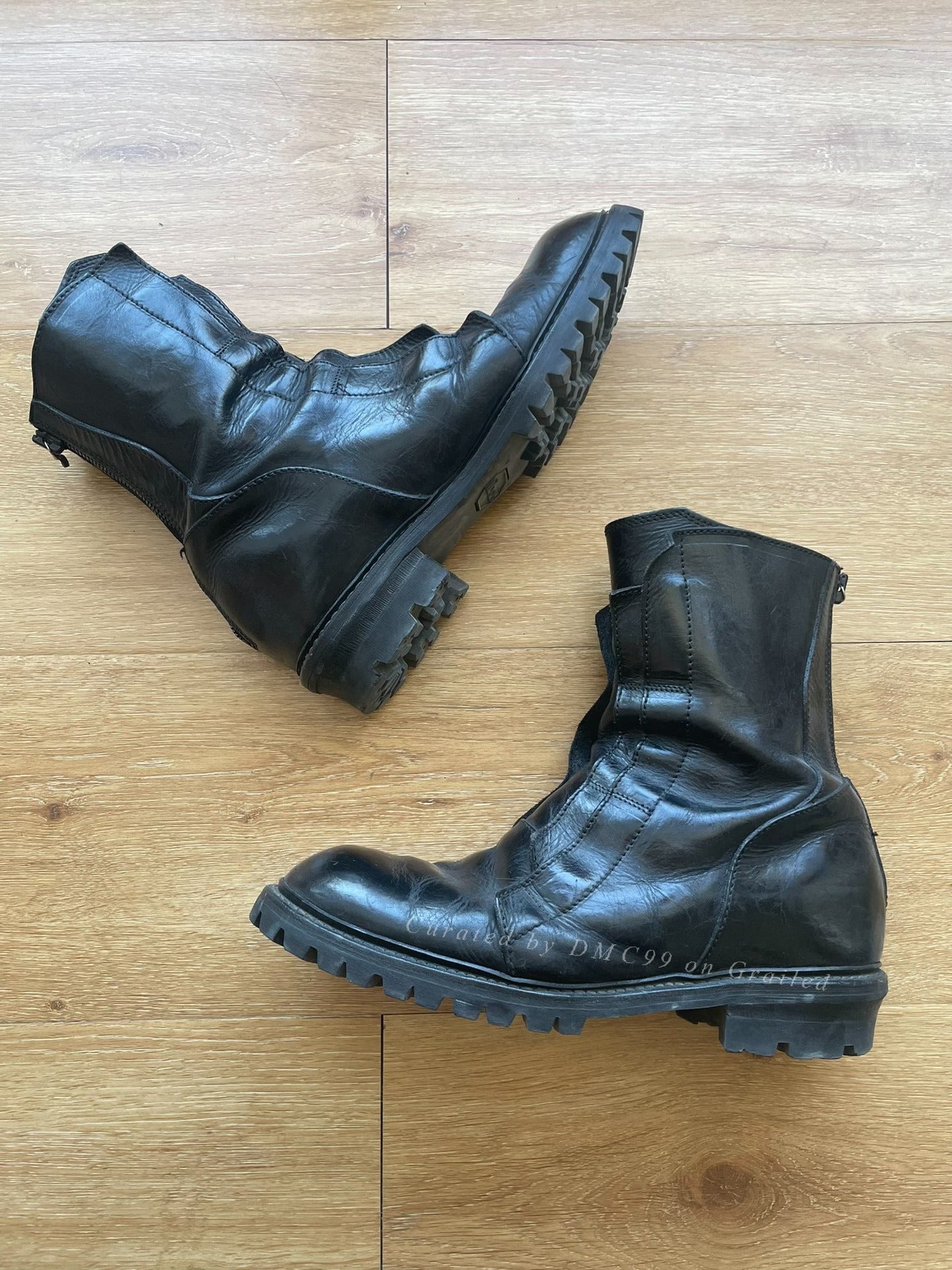 Julius 7 Rear Zip Engineer Boots