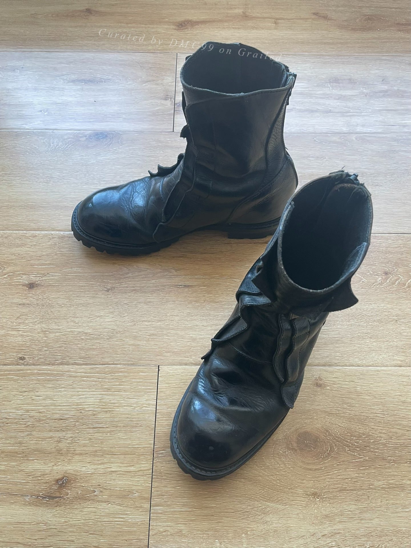 Julius 7 Rear Zip Engineer Boots