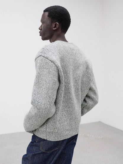 AURALEE AW25 Wool-Alpaca Round Neck Knit
