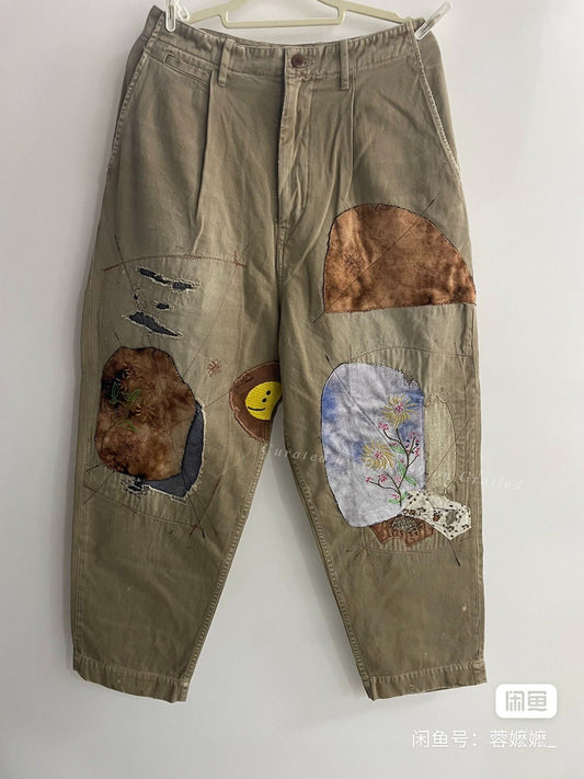 Kapital Smiley Patchwork Balloon Pants