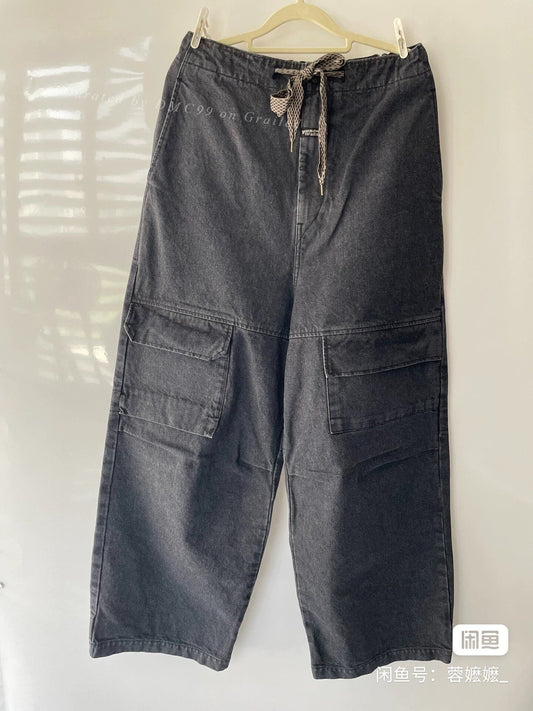 Kapital Big Pocket Drawstring Elastic Jeans