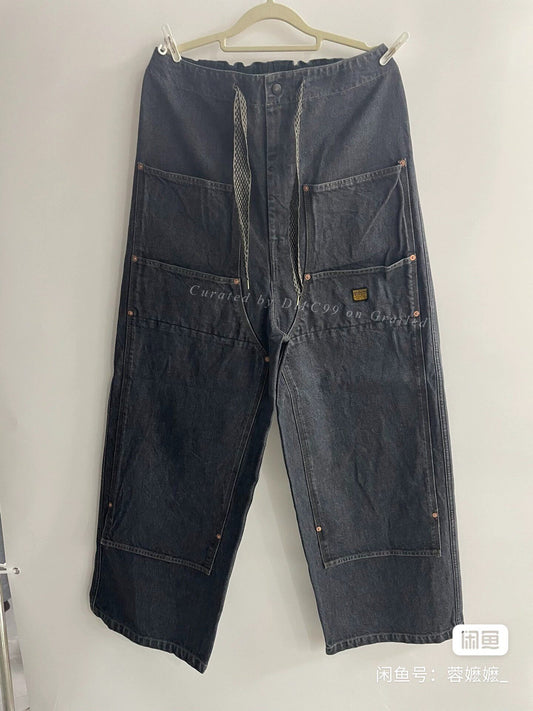KAPITAL Men's Cotton Drawstring Casual Jeans