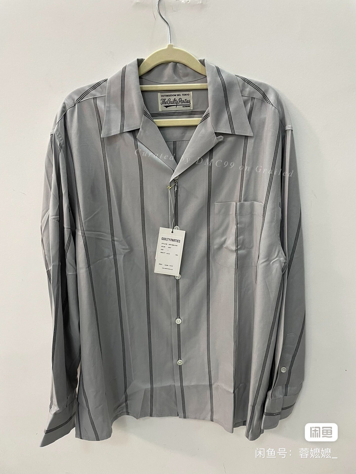 WACKO MARIA 23AW Striped Open Collar Shirt