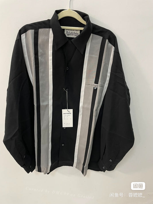 WACKO MARIA 23FW Striped Long Sleeve Shirt