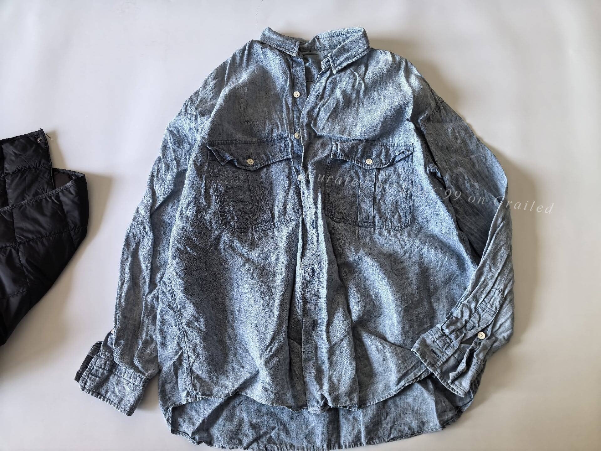 Porter Classic Roll Up Linen Shirt