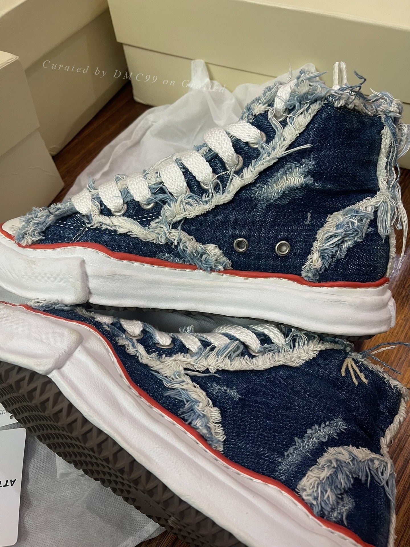 Nigel Cabourn Indigo Dissolved Shoes