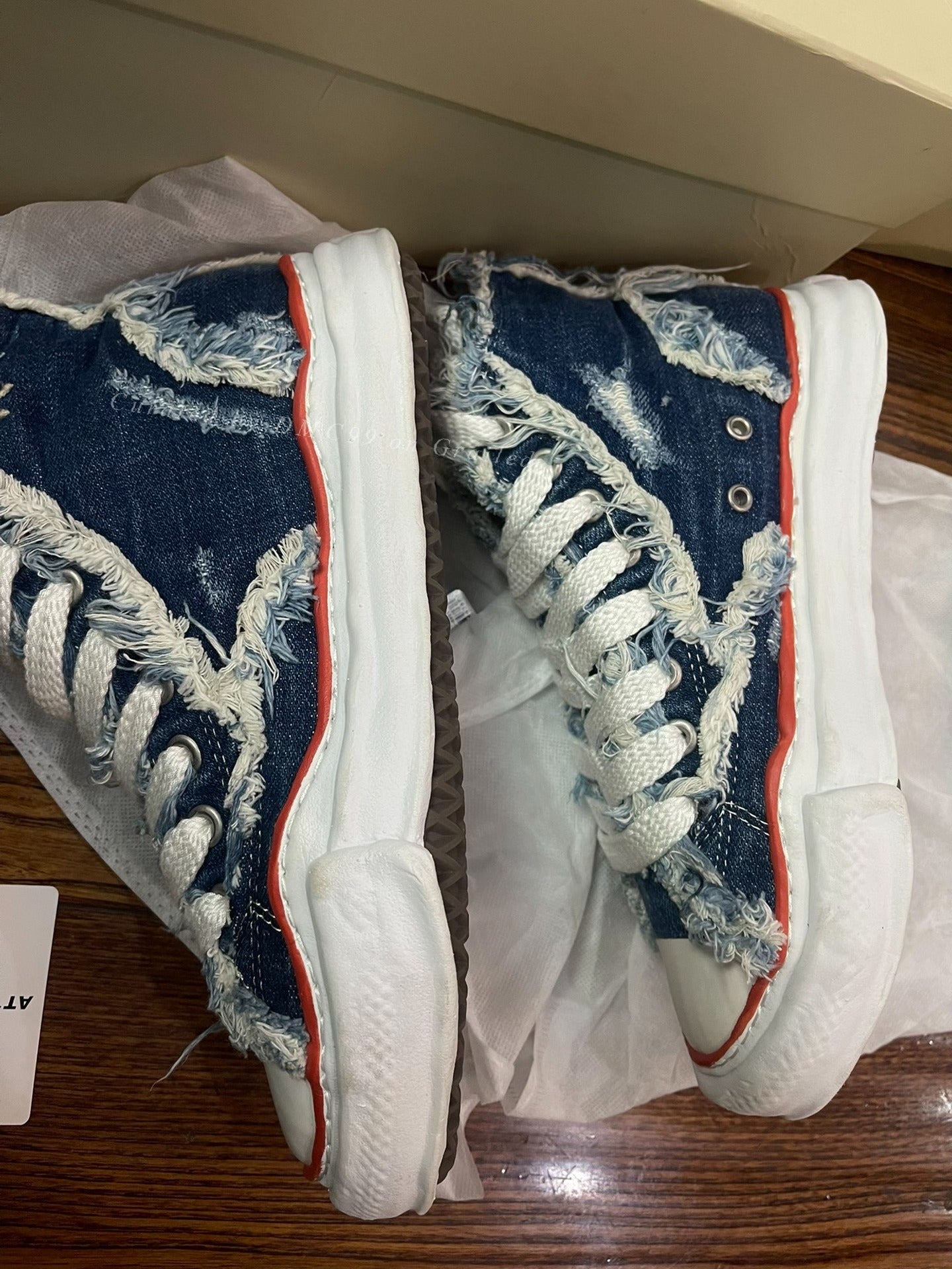 Nigel Cabourn Indigo Dissolved Shoes