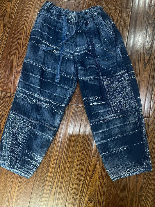 Porter Classic Cherry Blossom Sashiko Pants