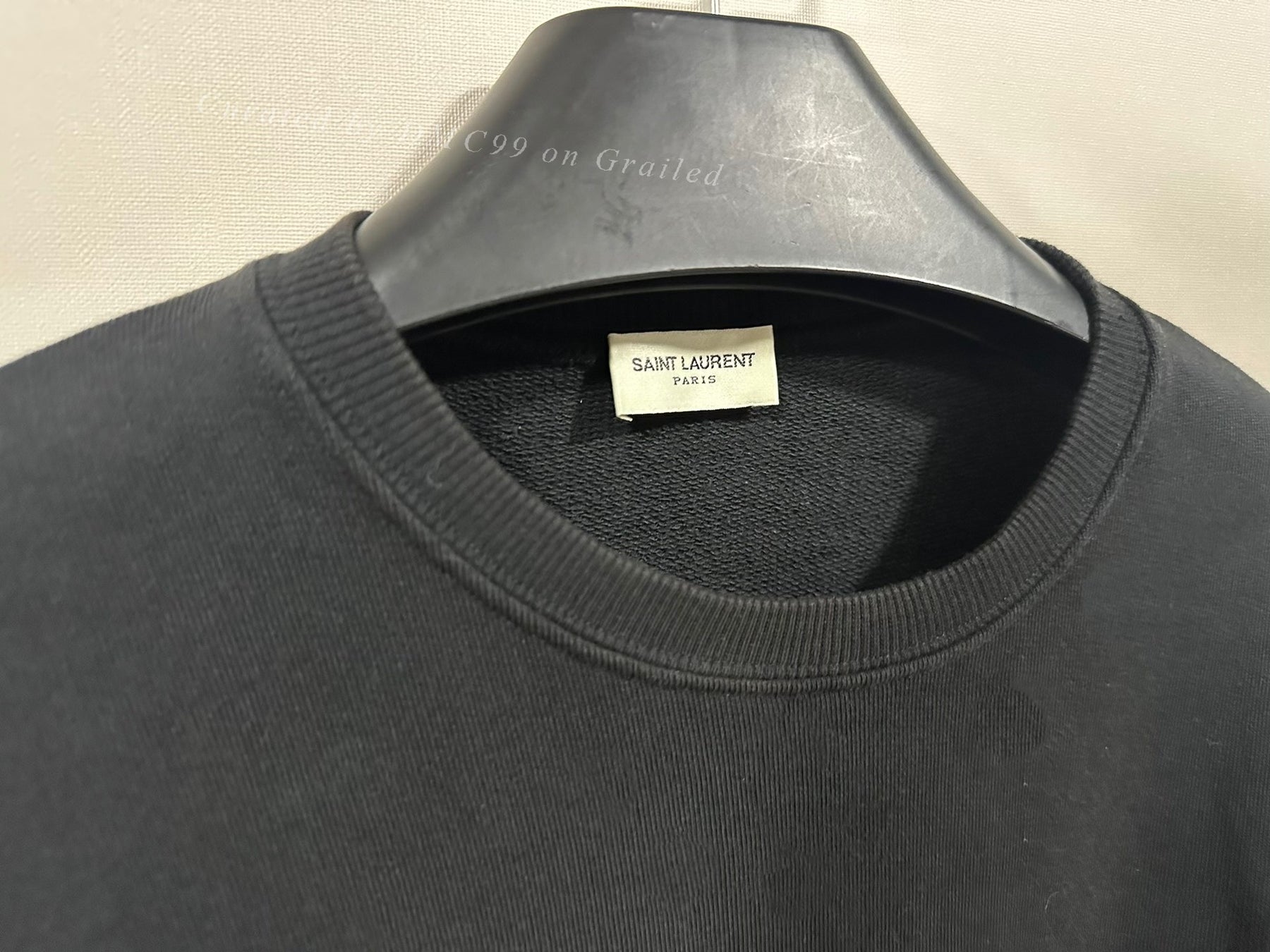 Saint Laurent SS19 Black Palm Print Hoodie