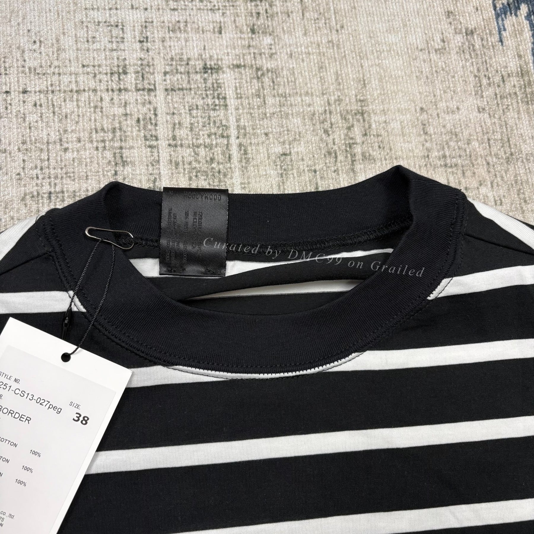 N.HOOLYWOOD Striped Long Sleeve T-Shirt