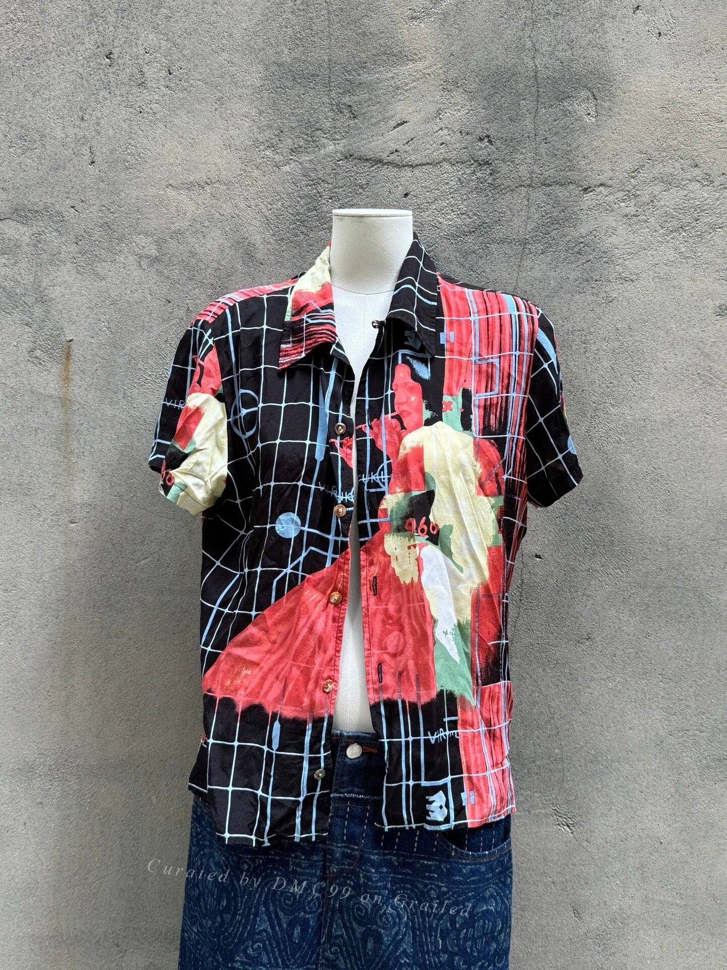 1996ss Jean Paul Gaultier Psychedelic Portrait Shirt