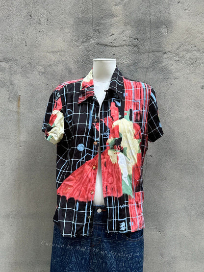 1996ss Jean Paul Gaultier Psychedelic Portrait Shirt