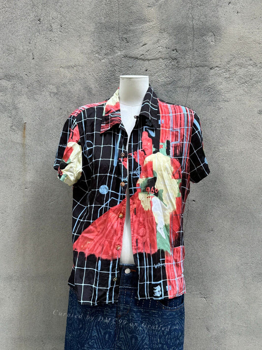 1996ss Jean Paul Gaultier Psychedelic Portrait Shirt