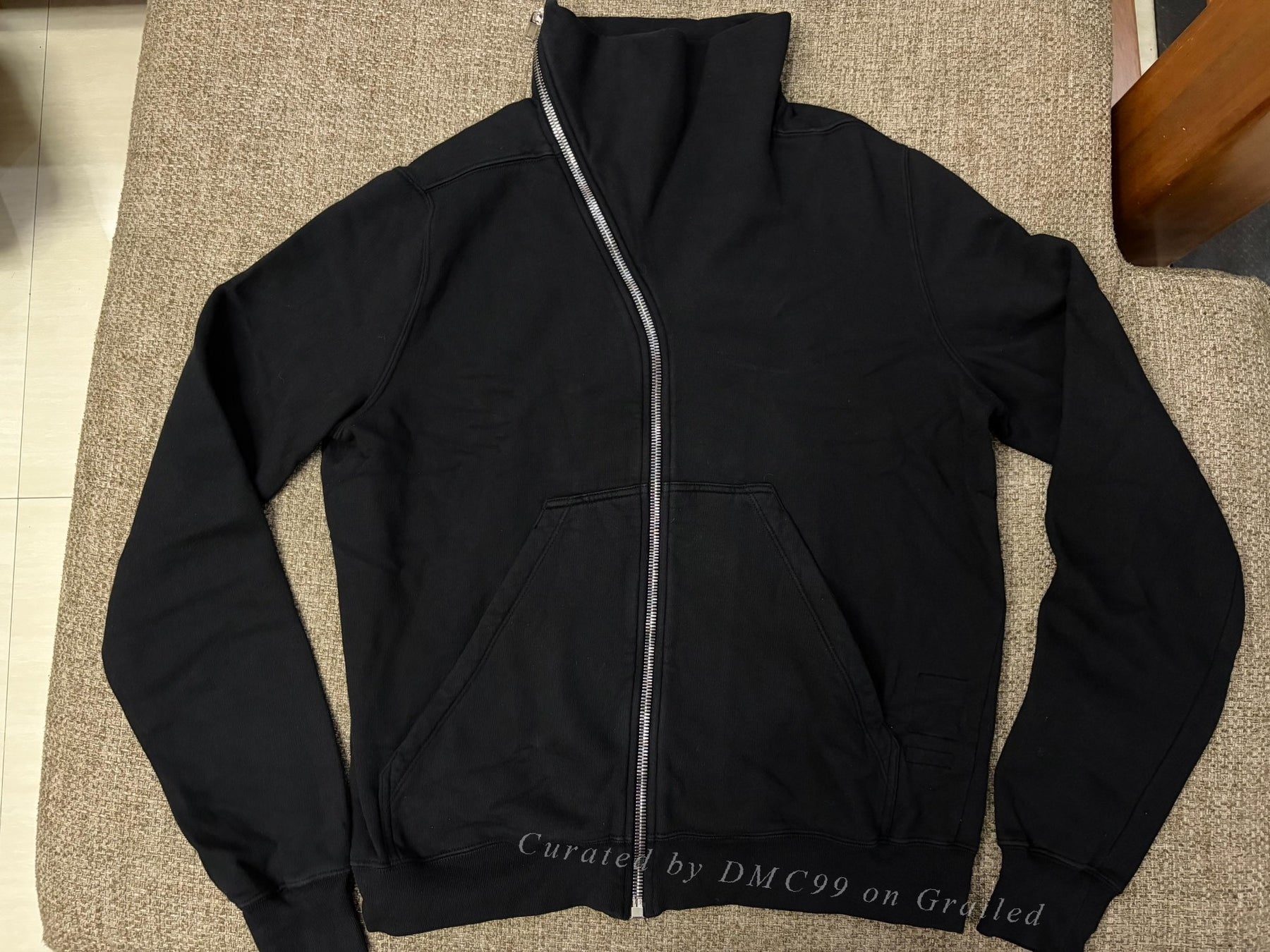 Rick Owens DRKSHDW Side Zip High Neck Coat
