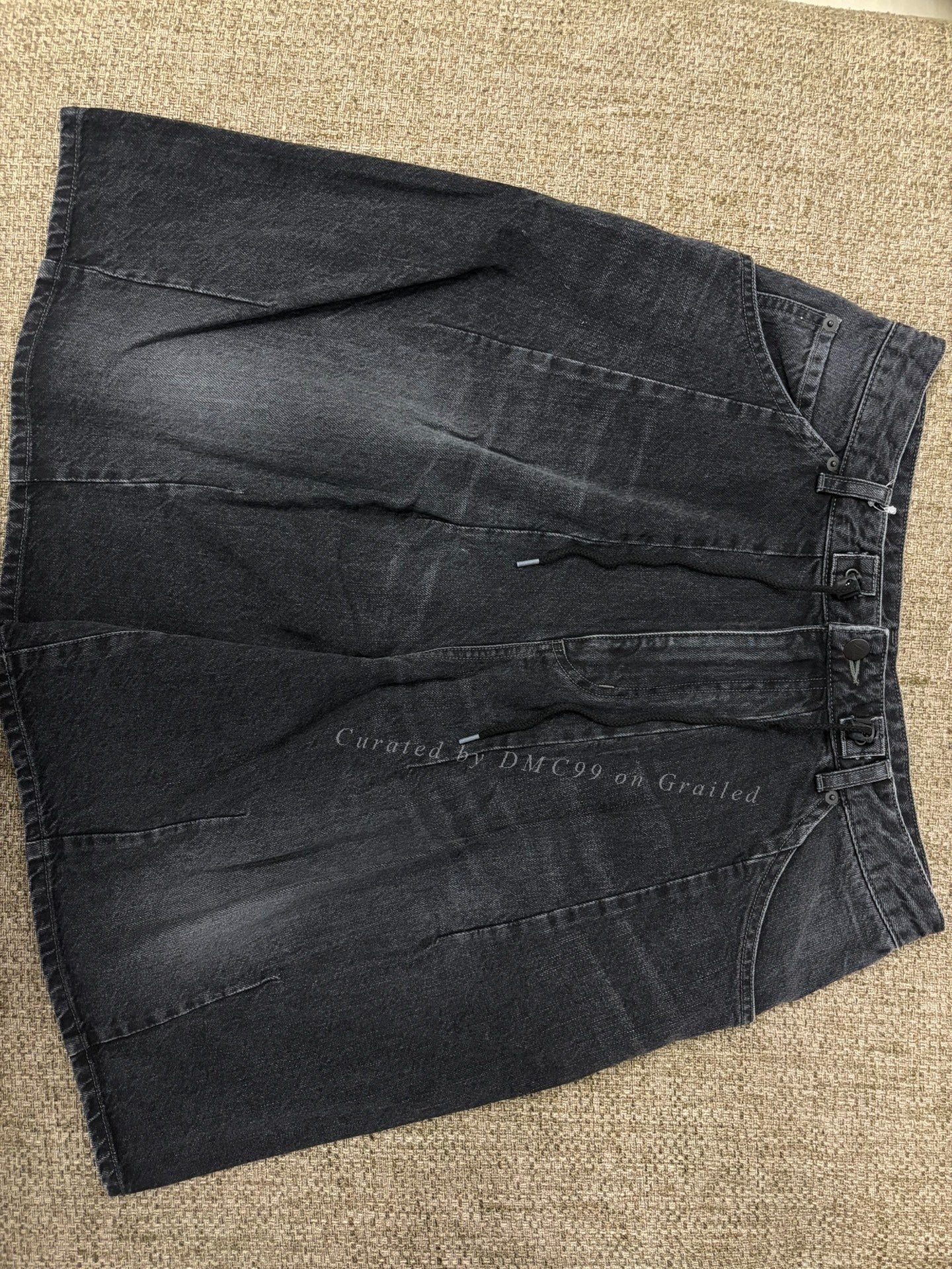 Needles x Beams Washed Denim Shorts