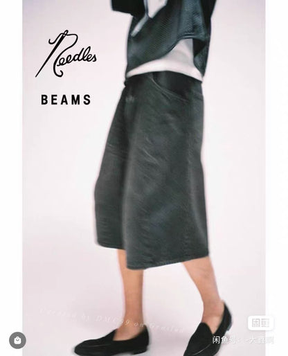 Needles x Beams Washed Denim Shorts