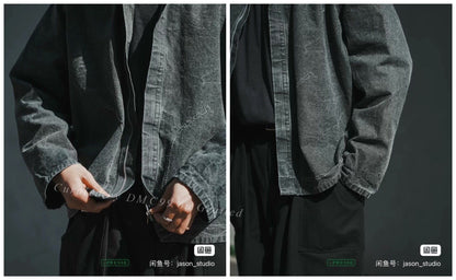 A.presse 25ss Black Washed Safari Jacket