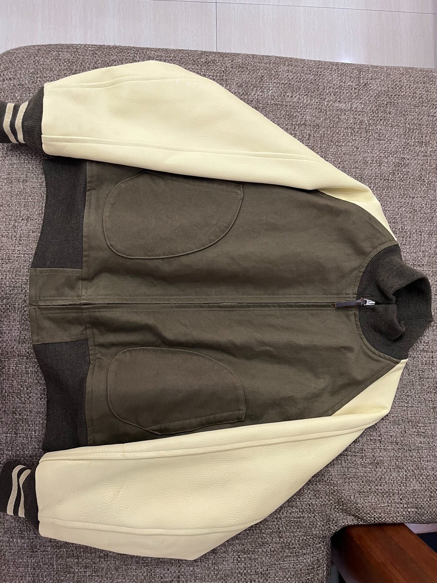 Nigel Cabourn 24AW M42 Leather Sleeve Deck Jacket