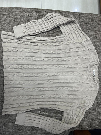 Auralee College Cable Knit Sweater