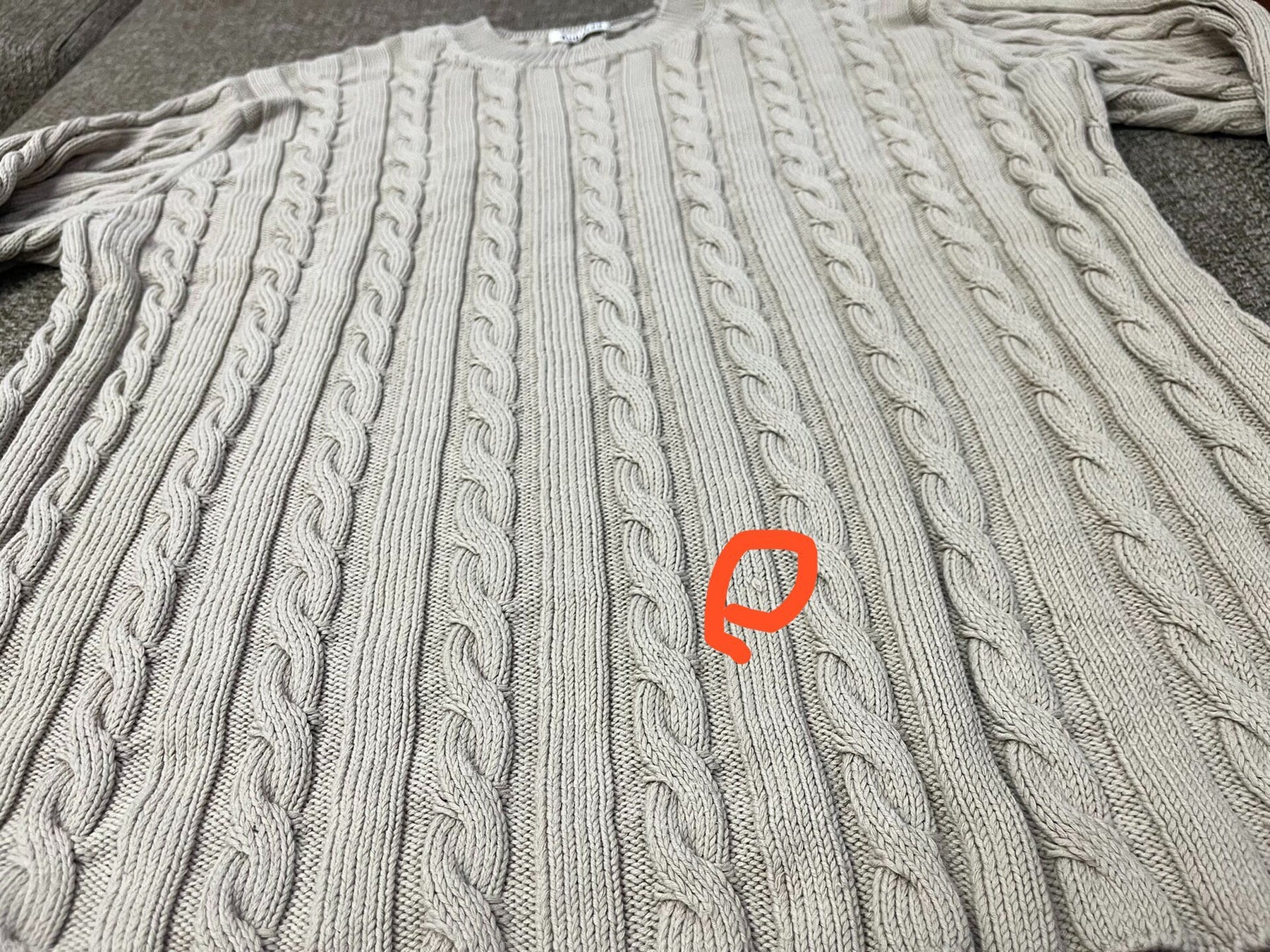 Auralee College Cable Knit Sweater