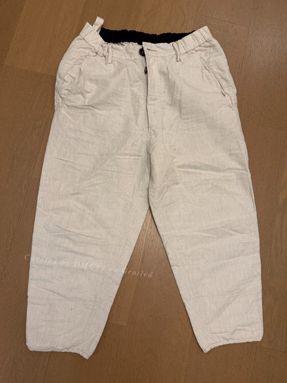 ZIGGY CHEN 2017 Summer Cotton-Linen Tapered Pants