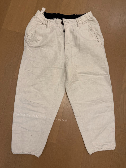 ZIGGY CHEN 2017 Summer Cotton-Linen Tapered Pants