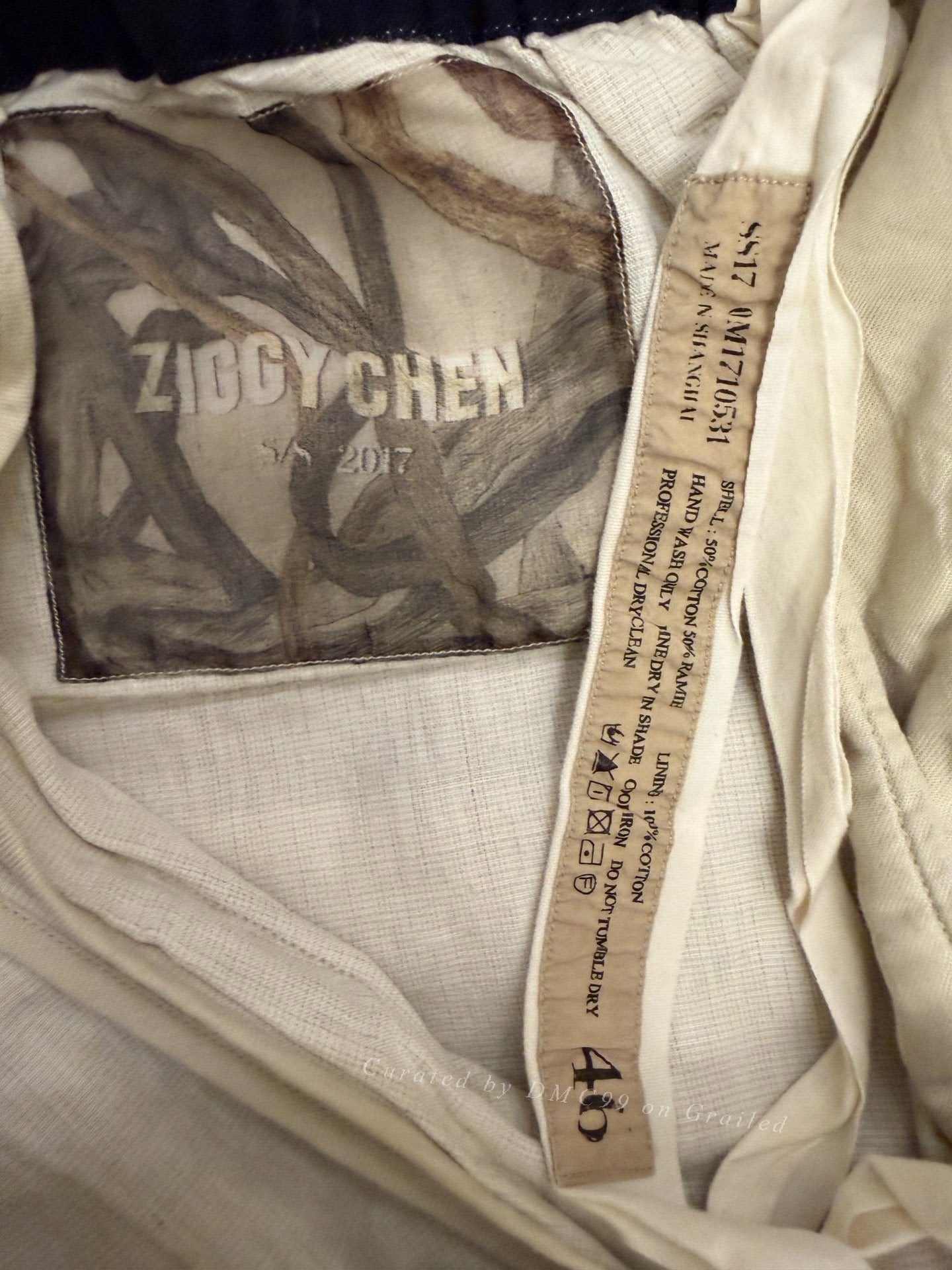 ZIGGY CHEN 2017 Summer Cotton-Linen Tapered Pants