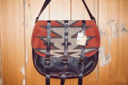 RRL Vintage Italian Wool Leather Messenger Bag