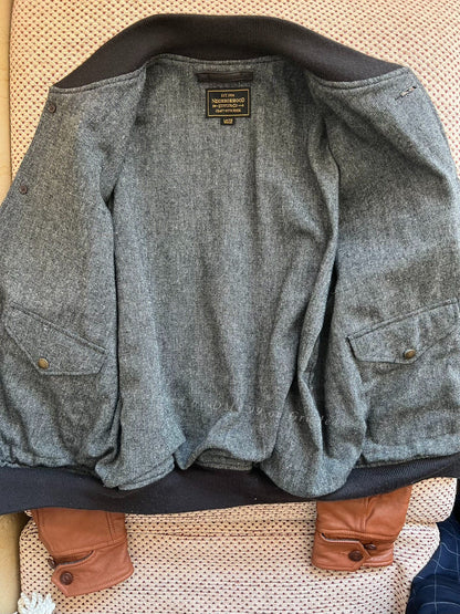 NEIGHBORHOOD Leather Baseball Jacket