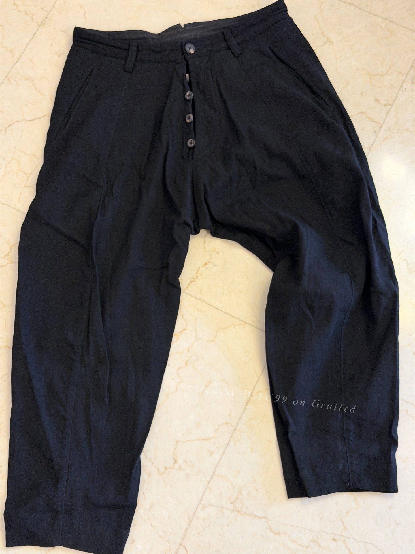 ZIGGY CHEN Thick Stretchy Cotton Low-Rise Pants