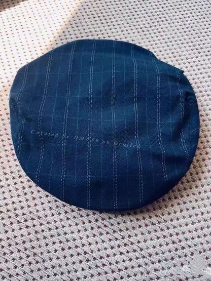 RRL Blue Plaid Newsboy Cap