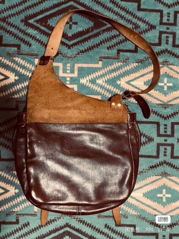 RRL Navajo Style Leather Messenger Bag